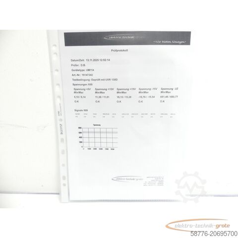 Component Heidenhain UM 114 ID 325 005-12 SN15147342 im Austausch (Exchange)