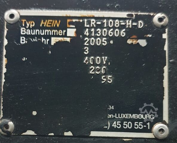 Rotary oven, gas or fuel oil, 800x1000 HEIN LR-108-HD