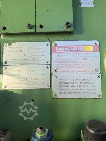 Eccentric press Weingarten ARS 63