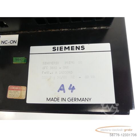 Component Siemens 6FC3641-0AX SINUMERIK PRIMO SG komplette Steuerungseinheit SN:A1495045
