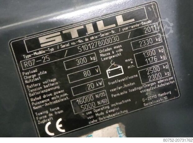 Niederhubwagen STILL (Hamburg) R07-25 Schlepper