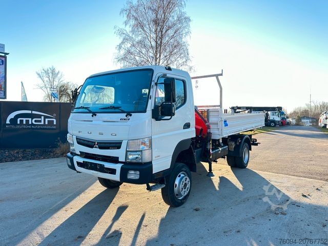 Autokranwagen FUSO Canter 7C18 4x4 Kipper KRAN 11m Greifer AHK