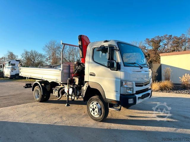 Autokranwagen FUSO Canter 7C18 4x4 Kipper KRAN 11m Greifer AHK