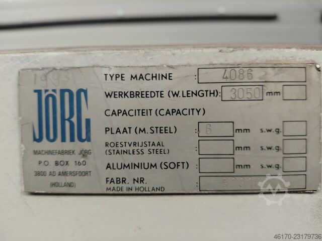 Hydraulic guillotine shear JORG 4086