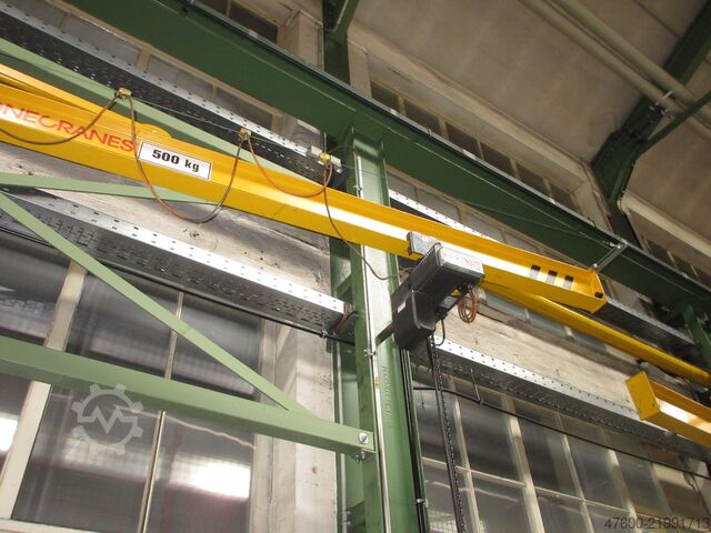 Wall-mounted slewing jib crane Slewing jib crane Chain hoist Kone Vetter PW Drehkran Hallenkran Kran Wandschwenkkran L 5m NL 500Kg Kettenzug