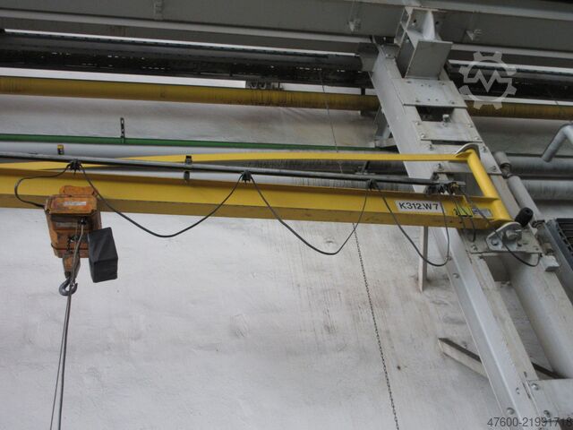 Wall-mounted slewing jib crane Slewing jib crane Chain hoist Vetter PW Demag Drehkran Hallenkran Kran Wandschwenkkran L 5m NL500Kg Kettenzug