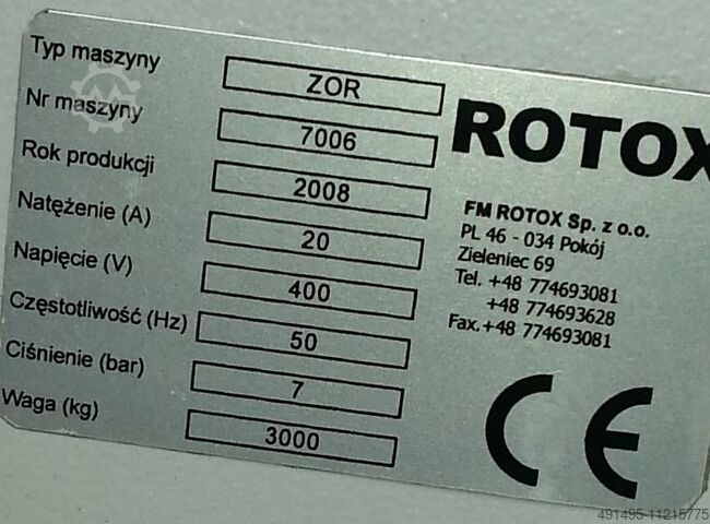 MACHINING CENTRE ROTOX  ZOR 941 Rotox ZOR 941