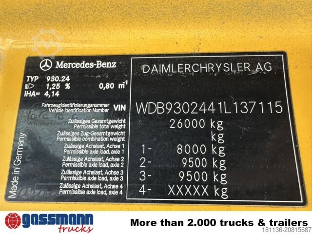 LKW-Fahrgestell Mercedes-Benz Actros 2741 L 6x4