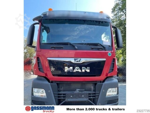 Flatbed truck MAN TGS 18.420 4x4 BB, MKG HLK 341-6 Kran Funk