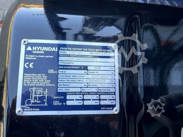 Electric 3-wheel forklift Hyundai 15BT-9U