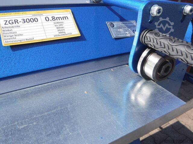 Manual folding bench 3 m / 0, 8 mm square Bank Prod-Masz ZGR3000/0,8