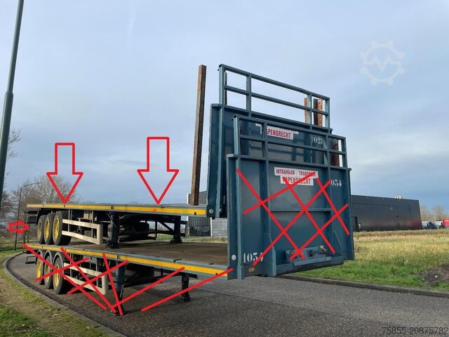 Plattformanhänger Haan OPL45 Heavy Duty / Rungen-Potholes /BPW / 2x Li...