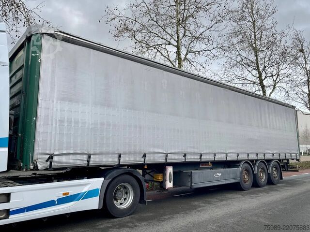 Sliding tarpaulins Fruehauf SAF,  pallet box, sliding  roof