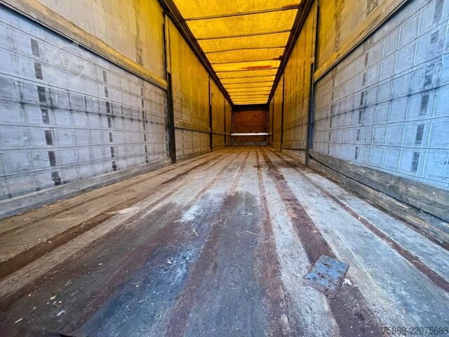 Sliding tarpaulins Fruehauf SAF,  pallet box, sliding  roof