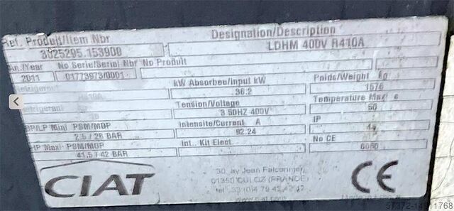 Chiller CIAT LDHM 400V R410A