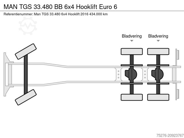 Hook arm system MAN TGS 33.480 BB 6x4 Hooklift Euro 6