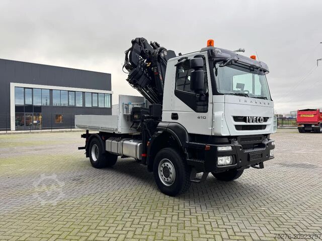 Crane truck Iveco Trakker 410 4x4 Hiab 244-5 + Fly jib , winch 12...