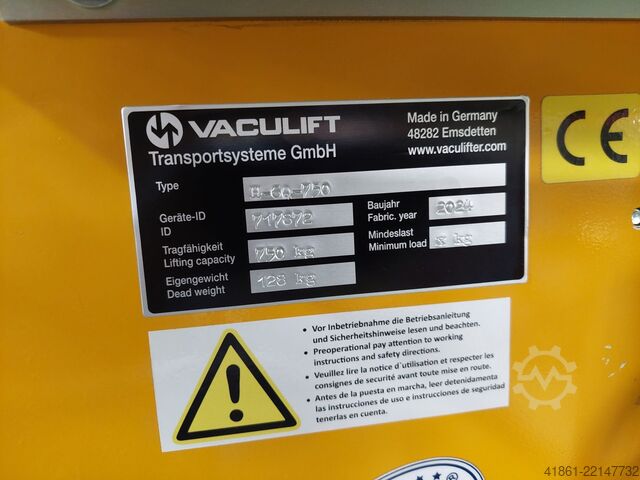 Vacuum material suction lifter VACULIFT H 6 Q - 750