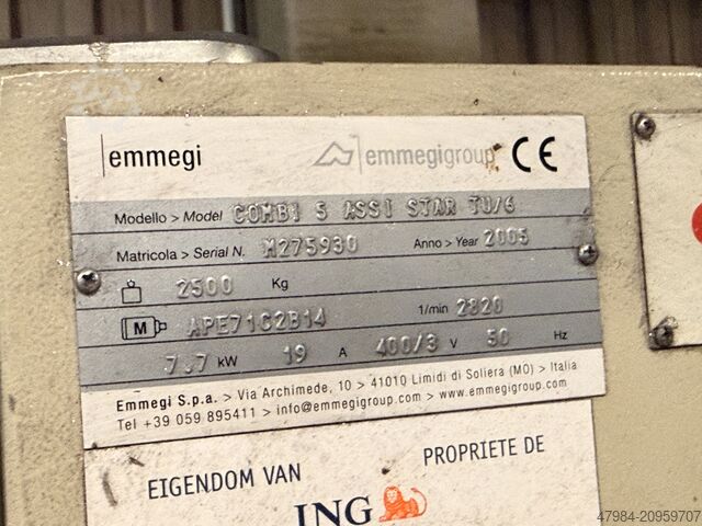 Double miter saw EMMEGI COMBI 5 ASSI STAR TU/6