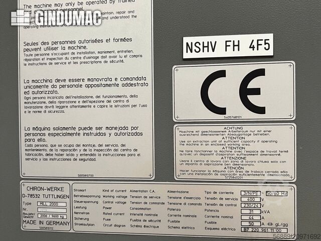 CHIRON Mill 2000 CHIRON Mill 2000