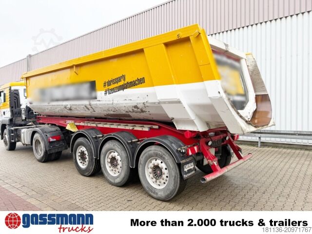 Tipper semitrailer Carnehl CHKS /AH, Alumulde ca. 26m³, Liftachse