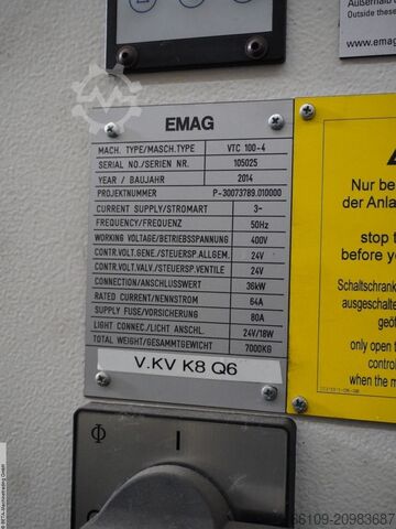 Vertical Turning Machine EMAG VTC 100-4