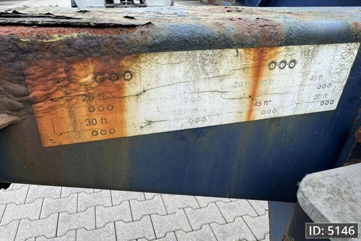 Container transportation Pacton T3-010 / Multichassis / BPW Drum