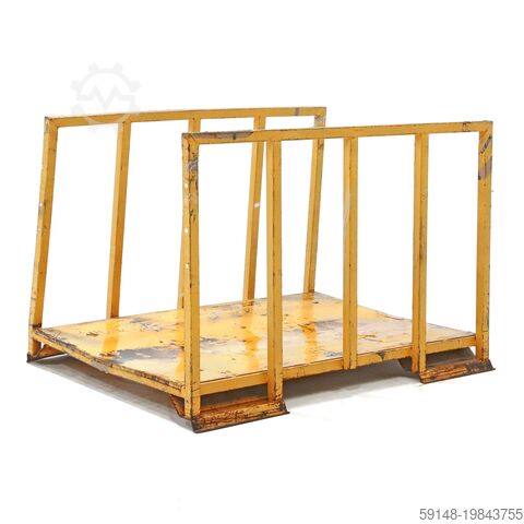 Used Stacking rack fixed construction 2 long side closed, L: 1480, W: 1100, H: 1000 (mm). Kruizinga 98-7248GB-B