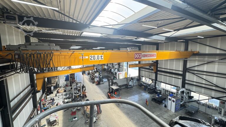 Double girder 19,000 x 20 tons Konecranes Dubbelligger Bovenloopkraan