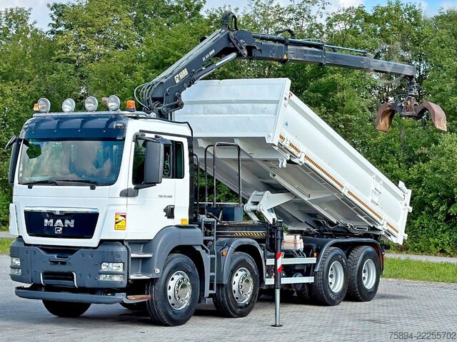 Truck mounted crane MAN TGS 35.440 * KIPPER 5,60m + KRAN/FUNK * 8x4 *TOP