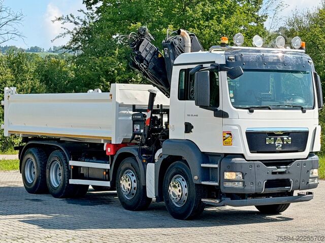 Truck mounted crane MAN TGS 35.440 * KIPPER 5,60m + KRAN/FUNK * 8x4 *TOP