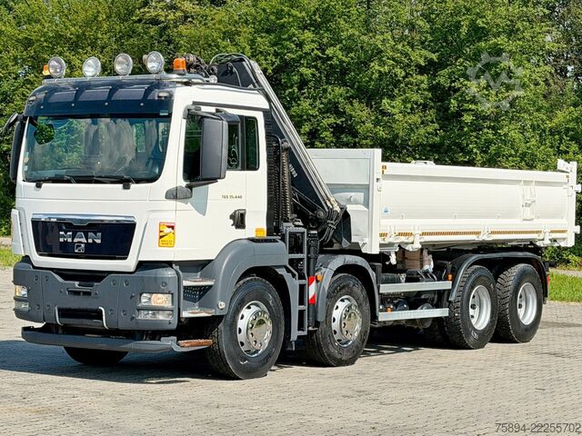 Truck mounted crane MAN TGS 35.440 * KIPPER 5,60m + KRAN/FUNK * 8x4 *TOP
