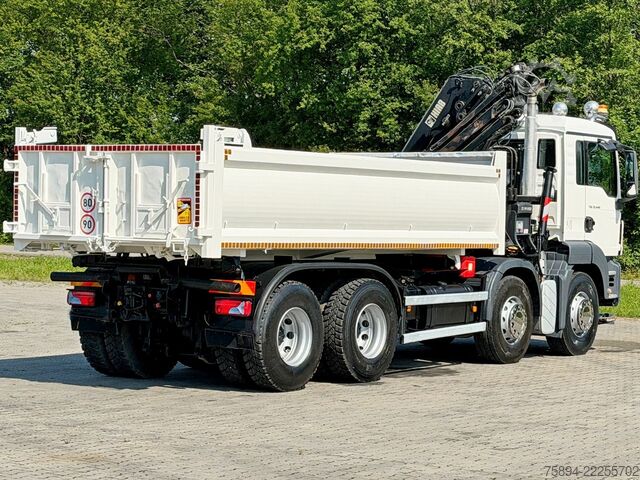 Truck mounted crane MAN TGS 35.440 * KIPPER 5,60m + KRAN/FUNK * 8x4 *TOP