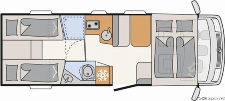 Integriertes Wohnmobil DETHLEFFS Trend I 7057 EB *Pakete: Family+Chassis+Two*