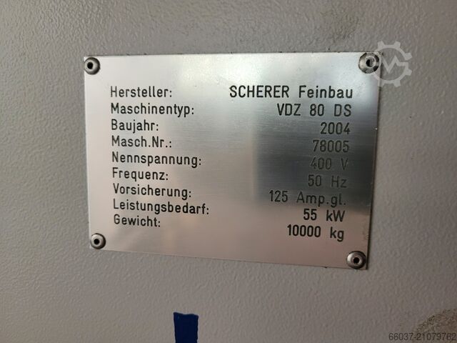 Vertikaldrehmaschine Scherer VDZ 80 DS