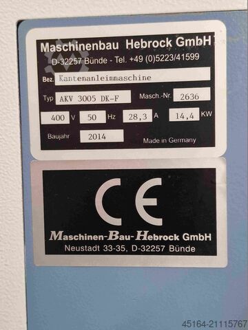 Kantenanleimmaschine Hebrock AKV 3005 DKF