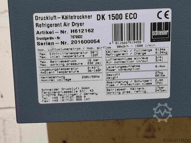 Kompressoranlage inkl. Kessel Schneider UNM STB 1000-10-10