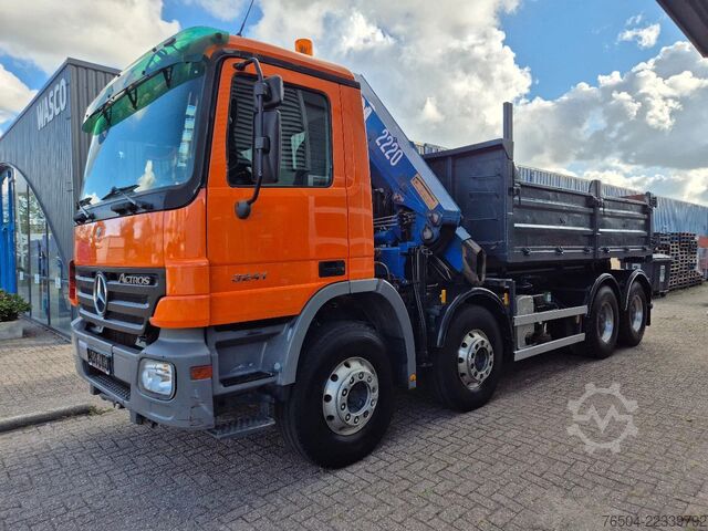Hook arm system Mercedes-Benz Actros 3241 8X4 Containersysteem/ 20T HMF crane...
