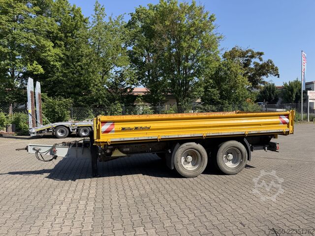 Three-way tipper trailer Müller Mitteltal TA-2  14,4 t Tandemkipper- Tieflader, Breitbereift