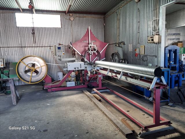 Production of round ventilation ducts made of sheet metal fi 80--600. TORMEC. AG,Switzerland TUBO NOVA zwijarka rur SPIRO z blachy