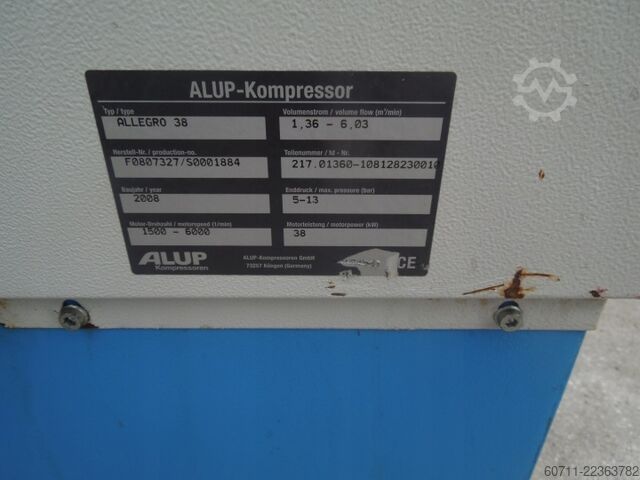 Screw compressor ALUP ALLEGRO38