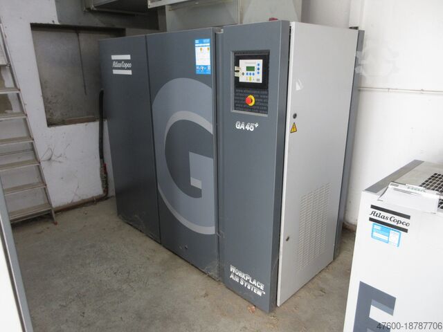 Schraubenkompressor Luftkompressor Raum Atlas Copco Druckluft Kompressor GA75VSD GA45+ Kältetrockner + Tank