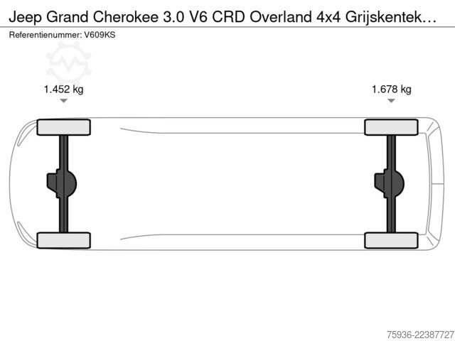 Panel van Jeep Grand Cherokee 3.0 V6 CRD Overland 4x4 Grijsken...