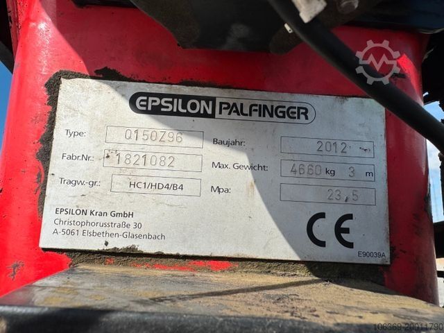 Truck mounted crane VOLVO FM340 6x2*4 Kipper / Palfinger Epsilon 150Z96