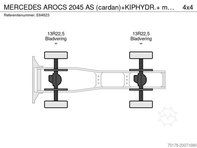 Standard tractor Mercedes-Benz AROCS 2045 AS (cardan)+KIPHYDR.+ manual