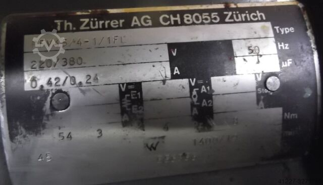 Geared motor 0.045 kW 19 rpm Zürrer PFV45/44-1/1FL