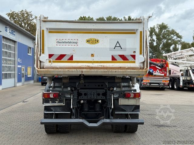 Tipper truck MERCEDES-BENZ 4145 8x8 Meiler Dreiseitenkipper Bordmatik