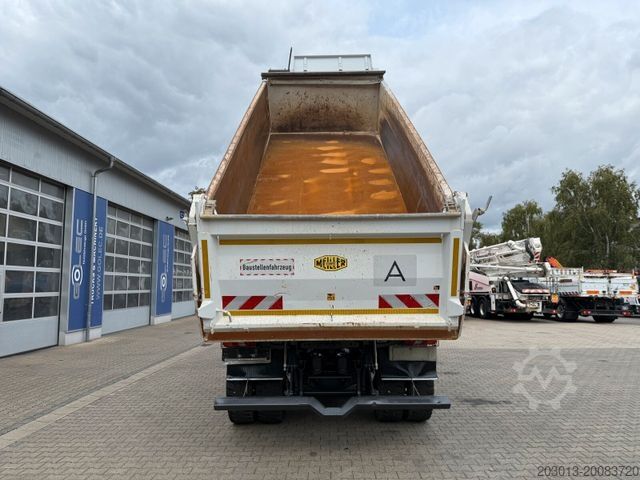 Tipper truck MERCEDES-BENZ 4145 8x8 Meiler Dreiseitenkipper Bordmatik