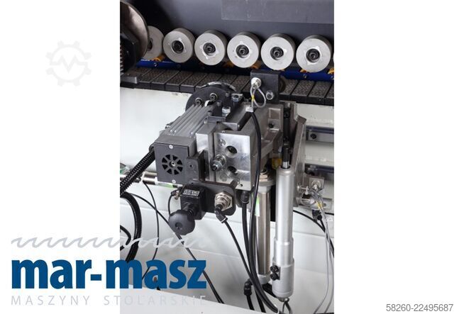Edge banding machine Holzing G-MAX 480 zarabianie naroży wstępny frez