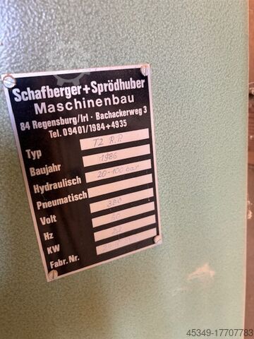 Frame press Schafberger & Sprödhuber T2RP